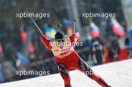 05.03.2011, Khanty-Mansiysk, Russia (RUS): Tarjei Boe (NOR), Fischer, Rottefella, Swix, ODLO - IBU world championships biathlon, sprint men, Khanty-Mansiysk (RUS). www.xpb.cc. © Manzoni/xpb.cc. Every downloaded picture is fee-liable.