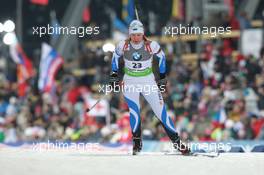 05.03.2011, Khanty-Mansiysk, Russia (RUS): Eveli Saue (EST), Madshus, Rottefella - IBU world championships biathlon, sprint women, Khanty-Mansiysk (RUS). www.xpb.cc. © Manzoni/xpb.cc. Every downloaded picture is fee-liable.