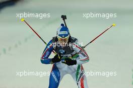 05.03.2011, Khanty-Mansiysk, Russia (RUS): Katja Haller (ITA), Fischer, Rottefella, Leki, Casco - IBU world championships biathlon, sprint women, Khanty-Mansiysk (RUS). www.xpb.cc. © Manzoni/xpb.cc. Every downloaded picture is fee-liable.