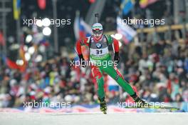 05.03.2011, Khanty-Mansiysk, Russia (RUS): Darya Domracheva (BLR), Fischer, Rottefella, Swix - IBU world championships biathlon, sprint women, Khanty-Mansiysk (RUS). www.xpb.cc. © Manzoni/xpb.cc. Every downloaded picture is fee-liable.