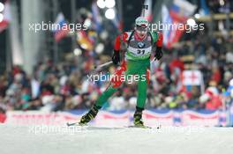 05.03.2011, Khanty-Mansiysk, Russia (RUS): Darya Domracheva (BLR), Fischer, Rottefella, Swix - IBU world championships biathlon, sprint women, Khanty-Mansiysk (RUS). www.xpb.cc. © Manzoni/xpb.cc. Every downloaded picture is fee-liable.