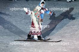 01.03.2011, Khanty-Mansiysk, Russia (RUS): Feature: Skier on the ground - IBU world championships biathlon, opening ceremony, Khanty-Mansiysk (RUS). www.xpb.cc. © Manzoni/xpb.cc. Every downloaded picture is fee-liable.