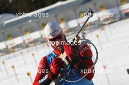 02.03.2011, Khanty-Mansiysk, Russia (RUS): Emil Hegle Svendsen (NOR), Madshus, Rottefella, Swix, Odlo - IBU world championships biathlon, training, Khanty-Mansiysk (RUS). www.xpb.cc. © Manzoni/xpb.cc. Every downloaded picture is fee-liable.