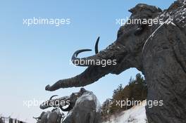 07.03.2011, Khanty-Mansiysk, Russia (RUS): Iron mammuts - IBU world championships biathlon, sightseeing tour with the Swiss Team at the archeologic parc, Khanty-Mansiysk (RUS). www.xpb.cc. © Manzoni/xpb.cc. Every downloaded picture is fee-liable.