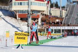 02.03.2011, Khanty-Mansiysk, Russia (RUS): Biathlon Feature: opposit angle shooting range - IBU world championships biathlon, training, Khanty-Mansiysk (RUS). www.xpb.cc. © Manzoni/xpb.cc. Every downloaded picture is fee-liable.