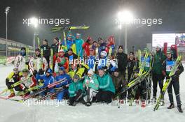 06.03.2011, Khanty-Mansiysk, Russia (RUS): All the participans at the waxmens race - IBU world championships biathlon, Coaches and Servicemen Race, Khanty-Mansiysk (RUS). www.xpb.cc. © Manzoni/xpb.cc. Every downloaded picture is fee-liable.
