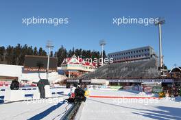 01.03.2011, Khanty-Mansiysk, Russia (RUS): Biathlon Feature: The stadium unter construction - IBU world championships biathlon, training, Khanty-Mansiysk (RUS). www.xpb.cc. © Manzoni/xpb.cc. Every downloaded picture is fee-liable.