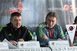 01.03.2011, Khanty-Mansiysk, Russia (RUS): Franz Berger (AUT), IBU race director Pavel Levora (CZE), IBU TD - IBU world championships biathlon, training, Khanty-Mansiysk (RUS). www.xpb.cc. © Manzoni/xpb.cc. Every downloaded picture is fee-liable.