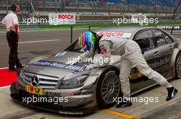 18.06.2011 Klettwitz, Germany,  Pole winner Bruno Spengler (CAN), Team HWA AMG Mercedes celebrates