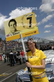 19.06.2011 Klettwitz, Germany,  Gridgirl of Jamie Green (GBR), Team HWA, AMG Mercedes C-Klasse