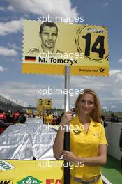 19.06.2011 Klettwitz, Germany,  Gridgirl of Martin Tomczyk (GER), Audi Sport Team Phoenix, Audi A4 DTM