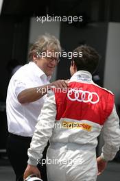 02.07.2011 Nürnberg, Germany,  Norbert Haug (GER), Sporting Director Mercedes-Benz and Mike Rockenfeller (GER), Audi Sport Team Abt, Audi A4 DTM