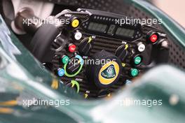 25.03.2011 Melbourne, Australia,  Team Lotus steering wheels - Formula 1 World Championship, Rd 01, Australian Grand Prix, Friday Practice