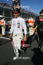 27.03.2011 Melbourne, Australia,  Timo Glock (GER), Marussia Virgin Racing - Formula 1 World Championship, Rd 01, Australian Grand Prix, Sunday Pre-Race Grid