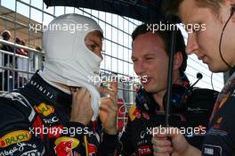 27.03.2011 Melbourne, Australia,  Sebastian Vettel (GER), Red Bull Racing and Christian Horner (GBR), Red Bull Racing, Sporting Director - Formula 1 World Championship, Rd 01, Australian Grand Prix, Sunday Pre-Race Grid