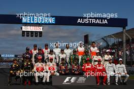 27.03.2011 Melbourne, Australia,  The 2011 F1 Driver photo - Formula 1 World Championship, Rd 01, Australian Grand Prix, Sunday Pre-Race Grid