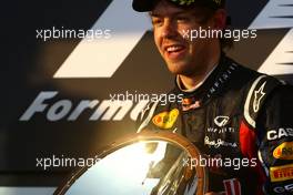 27.03.2011 Melbourne, Australia,  Sebastian Vettel (GER), Red Bull Racing  - Formula 1 World Championship, Rd 01, Australian Grand Prix, Sunday Podium