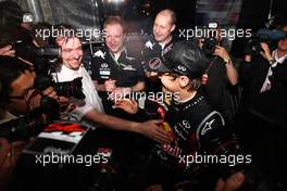 27.03.2011 Melbourne, Australia, Sebastian Vettel (GER), Red Bull Racing - Formula 1 World Championship, Rd 01, Australian Grand Prix, Sunday Podium