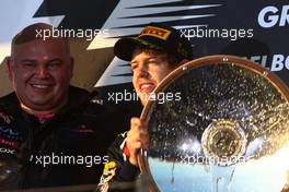 27.03.2011 Melbourne, Australia,  Sebastian Vettel (GER), Red Bull Racing  - Formula 1 World Championship, Rd 01, Australian Grand Prix, Sunday Podium