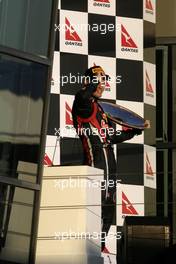 27.03.2011 Melbourne, Australia,  Sebastian Vettel (GER), Red Bull Racing  - Formula 1 World Championship, Rd 01, Australian Grand Prix, Sunday Podium