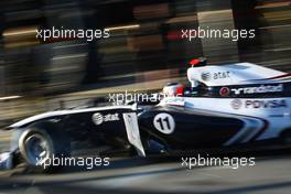 27.03.2011 Melbourne, Australia,  Rubens Barrichello (BRA), AT&T Williams pit stop - Formula 1 World Championship, Rd 01, Australian Grand Prix, Sunday Race