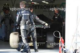 27.03.2011 Melbourne, Australia,  Michael Schumacher (GER), Mercedes GP Petronas F1 Team car retired from the race - Formula 1 World Championship, Rd 01, Australian Grand Prix, Sunday Race