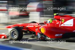 27.03.2011 Melbourne, Australia,  Felipe Massa (BRA), Scuderia Ferrari pit stop - Formula 1 World Championship, Rd 01, Australian Grand Prix, Sunday Race