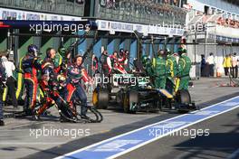 27.03.2011 Melbourne, Australia,  Heikki Kovalainen (FIN), Team Lotus - Formula 1 World Championship, Rd 01, Australian Grand Prix, Sunday Race