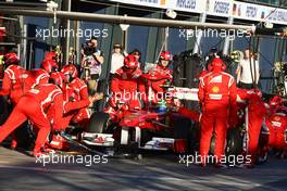 27.03.2011 Melbourne, Australia,  Felipe Massa (BRA), Scuderia Ferrari pit stop - Formula 1 World Championship, Rd 01, Australian Grand Prix, Sunday Race