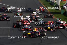 27.03.2011 Melbourne, Australia,  Start of the race - Formula 1 World Championship, Rd 01, Australian Grand Prix, Sunday Race