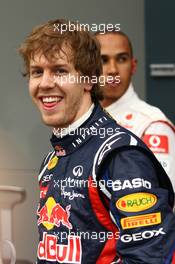 26.03.2011 Melbourne, Australia, pole position for Sebastian Vettel (GER), Red Bull Racing - Formula 1 World Championship, Rd 01, Australian Grand Prix, Saturday Qualifying