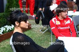 27.03.2011 Melbourne, Australia,  Raquel Rosario (ESP) Girlfriend of Fernando Alonso (ESP) with Fernando Alonso (ESP), Scuderia Ferrari - Formula 1 World Championship, Rd 01, Australian Grand Prix, Sunday
