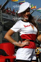 27.03.2011 Melbourne, Australia,  Grid girl - Formula 1 World Championship, Rd 01, Australian Grand Prix, Sunday