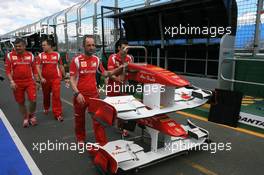 24.03.2011 Melbourne, Australia,  Ferrari Nose cones - Formula 1 World Championship, Rd 01, Australian Grand Prix, Thursday