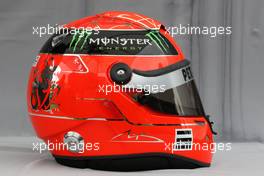 24.03.2011 Melbourne, Australia,  Helmet of Michael Schumacher (GER), Mercedes GP  - Formula 1 World Championship, Rd 01, Australian Grand Prix, Thursday