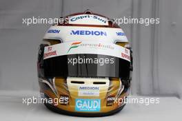 24.03.2011 Melbourne, Australia,  Helmet of Adrian Sutil (GER), Force India  - Formula 1 World Championship, Rd 01, Australian Grand Prix, Thursday
