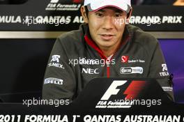 24.03.2011 Melbourne, Australia, Kamui Kobayashi (JAP), Sauber F1 Team - Formula 1 World Championship, Rd 01, Australian Grand Prix, Thursday Press Conference