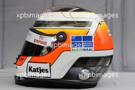 24.03.2011 Melbourne, Australia,  Helmet of Nico Hulkenberg (GER), Test Driver, Force India  - Formula 1 World Championship, Rd 01, Australian Grand Prix, Thursday