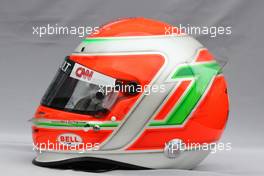 24.03.2011 Melbourne, Australia,  Helmet of Jarno Trulli (ITA), Team Lotus  - Formula 1 World Championship, Rd 01, Australian Grand Prix, Thursday