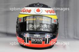 24.03.2011 Melbourne, Australia,  Helmet of Pedro de la Rosa (ESP), test driver, McLaren Mercedes  - Formula 1 World Championship, Rd 01, Australian Grand Prix, Thursday