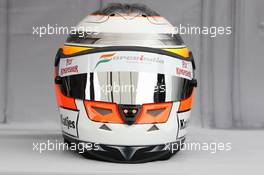 24.03.2011 Melbourne, Australia,  Helmet of Nico Hulkenberg (GER), Test Driver, Force India  - Formula 1 World Championship, Rd 01, Australian Grand Prix, Thursday
