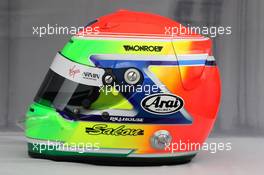 24.03.2011 Melbourne, Australia,  Helmet of Sakon Yamamoto (JPN), test driver, Virgin F1 Team  - Formula 1 World Championship, Rd 01, Australian Grand Prix, Thursday