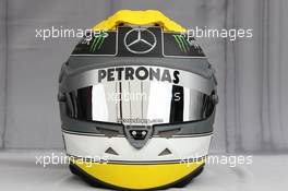 24.03.2011 Melbourne, Australia,  Helmet of Nico Rosberg (GER), Mercedes GP  - Formula 1 World Championship, Rd 01, Australian Grand Prix, Thursday