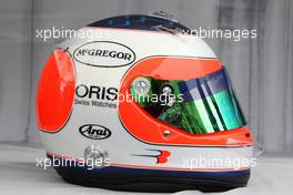 24.03.2011 Melbourne, Australia,  Helmet of Rubens Barrichello (BRA), Williams F1 Team  - Formula 1 World Championship, Rd 01, Australian Grand Prix, Thursday