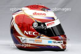 24.03.2011 Melbourne, Australia,  Helmet of Kamui Kobayashi (JAP), Sauber F1 Team  - Formula 1 World Championship, Rd 01, Australian Grand Prix, Thursday