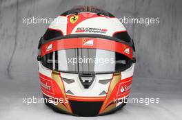 24.03.2011 Melbourne, Australia,  Helmet of Jules Bianchi (FRA), test driver, Scuderia Ferrari  - Formula 1 World Championship, Rd 01, Australian Grand Prix, Thursday