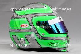 24.03.2011 Melbourne, Australia,  Helmet of Vitantonio Liuzzi (ITA), Hispania Racing Team, HRT  - Formula 1 World Championship, Rd 01, Australian Grand Prix, Thursday