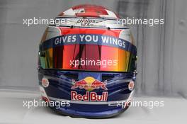 24.03.2011 Melbourne, Australia,  Helmet of Sebastien Buemi (SUI), Scuderia Toro Rosso  - Formula 1 World Championship, Rd 01, Australian Grand Prix, Thursday