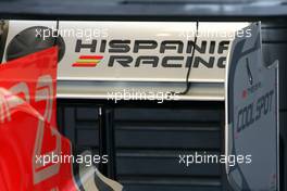 11.03.2011 Barcelona, Spain,  Hispania Racing F1 Team, HRT unveils the new F111, technical detail, rear wing - Formula 1 Testing - Formula 1 World Championship
