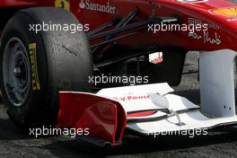 11.03.2011 Barcelona, Spain,  Scuderia Ferrari technical detail, front wing - Formula 1 Testing - Formula 1 World Championship